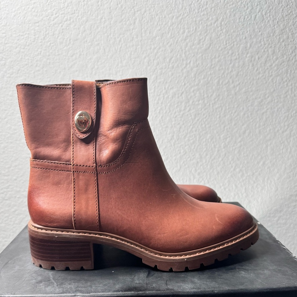 Coach Georgetta Light Wax Calf Saddle Burnished